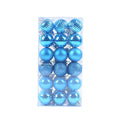 36 Christmas baubles whole box set with 4cm colour balls in red gold silver blue and other festive colours