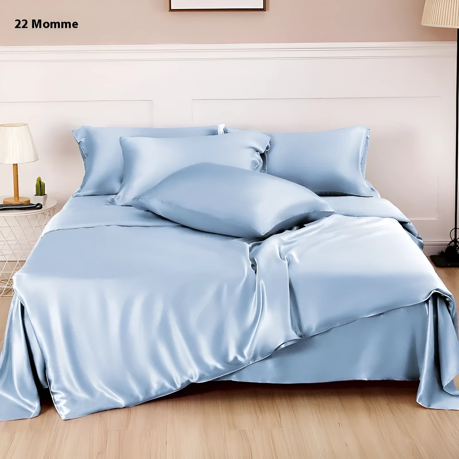 Silk duvet cover in solid colour, showing double-sided silk material and plain weave texture.