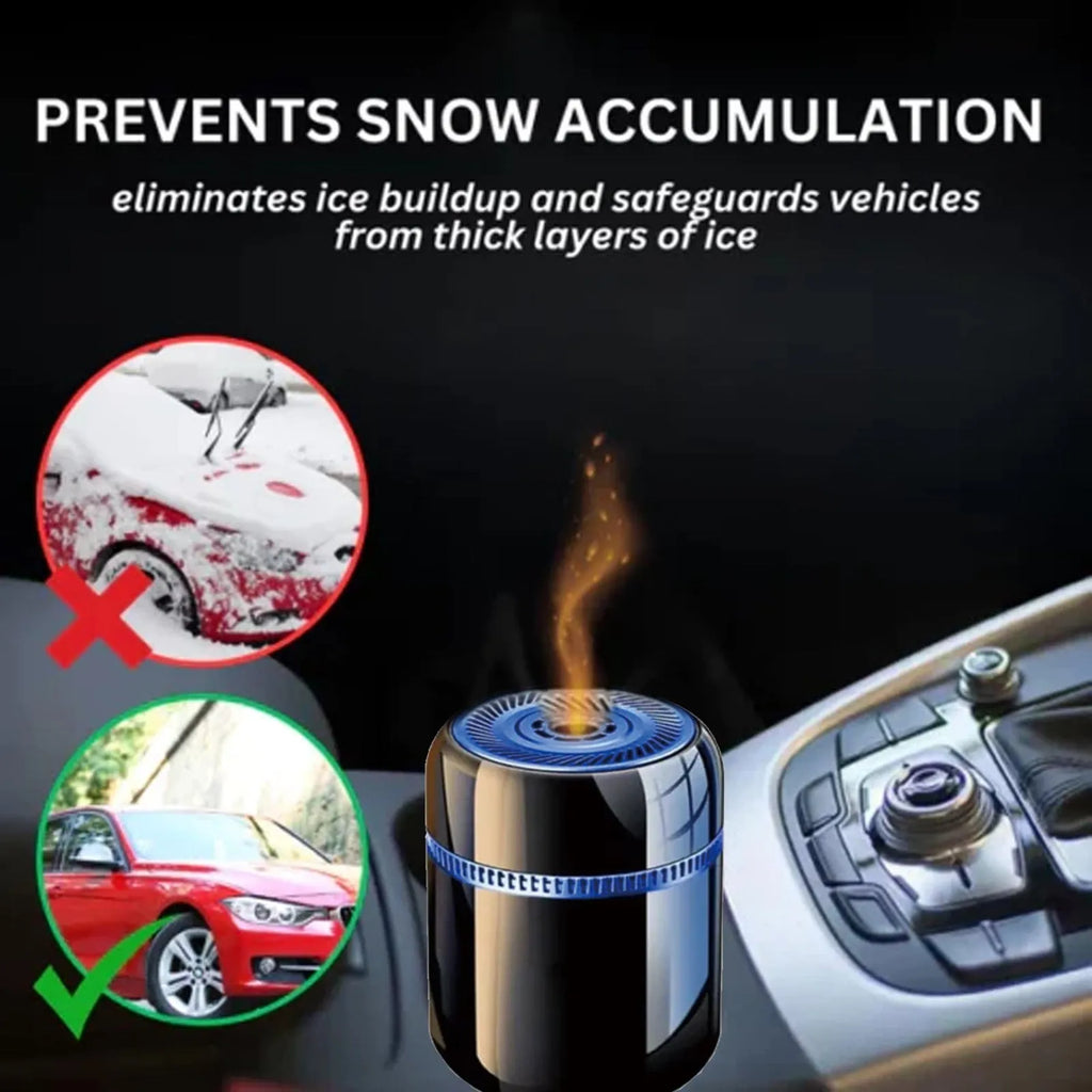 Compact car windscreen defroster tool measuring 5.6 by 6.8 cm for ice and snow removal
