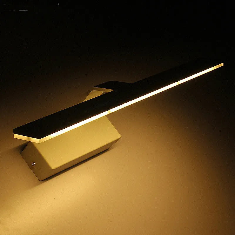 White 520mm long LED bathroom light bar mounted above a mirror, showing even illumination.