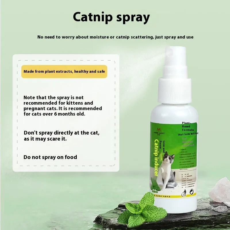 Catnip spray 50ml mood soothing self-hi supplies for playful cat enrichment
