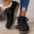 Plus size women's flat slip-on casual shoes with elastic band, round toe, PU upper, available in multiple colours