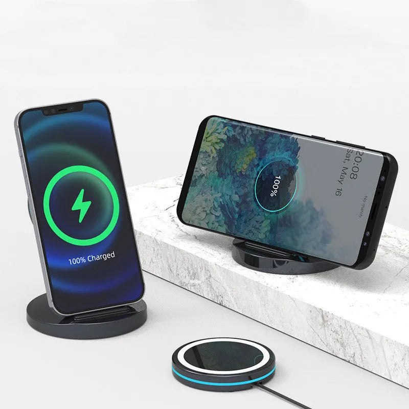 Folding magnetic wireless charging stand for iPhone 12 with three positioning options