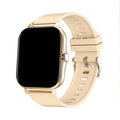 Smart watch with a 1.44-inch colour touch screen and a silicone wrist strap, shown in a silver steel finish.
