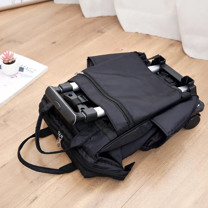Folding waterproof travel bag in Oxford cloth, Medium size, Army Green colour, with soft handles and shoulder strap connectors