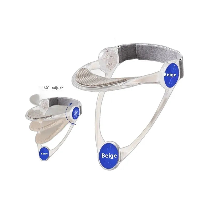 Adjustable neck brace cervical support in transparent, blue, and pink colours for adult and children users