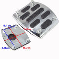 Metal motorcycle brake pedal skid plate for scooter and electric vehicle protection