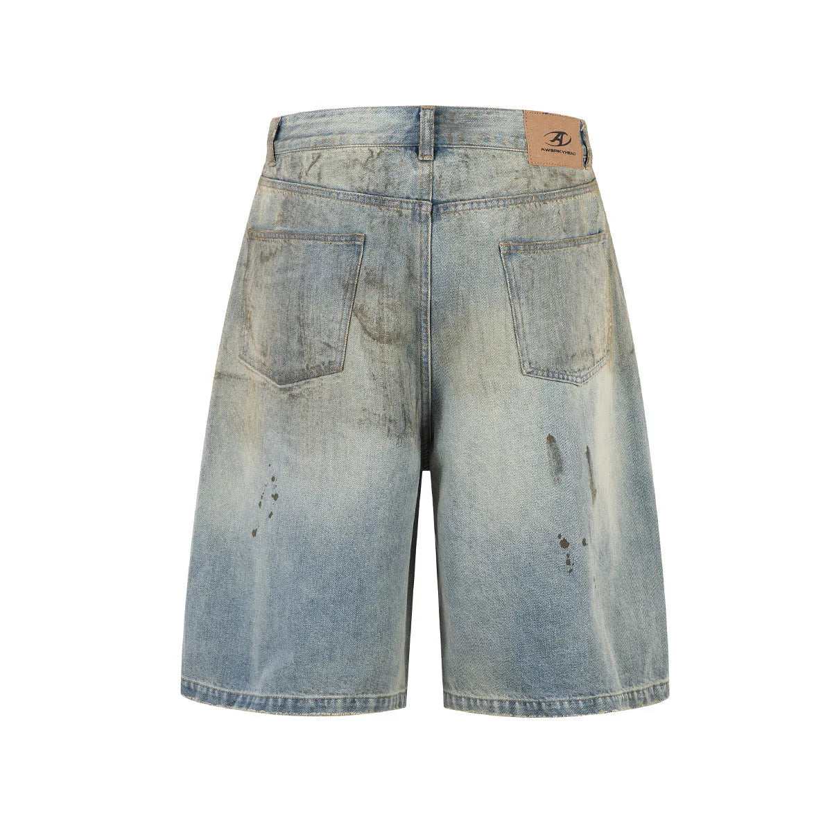 Pu Shuai blue cropped denim jeans with straight leg and fifth pants length, street fashion style