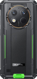 OUKITEL G1 mobile phone in grey, green, or orange colour options