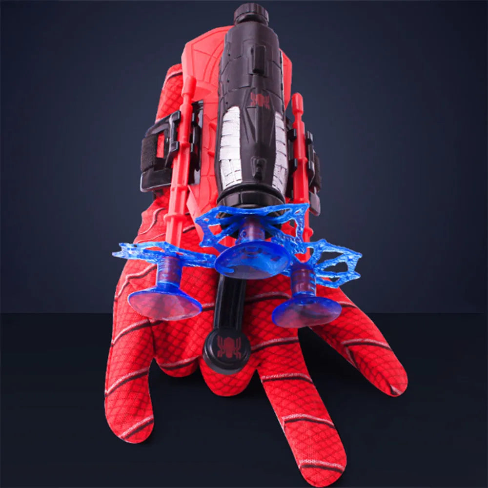Spider Launcher Hero Upgrade wrist sucker toy with plastic build and glove transmitter