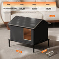 Black Oxford cloth outdoor cat kennel bed with lock temperature warmth for cages and kennels