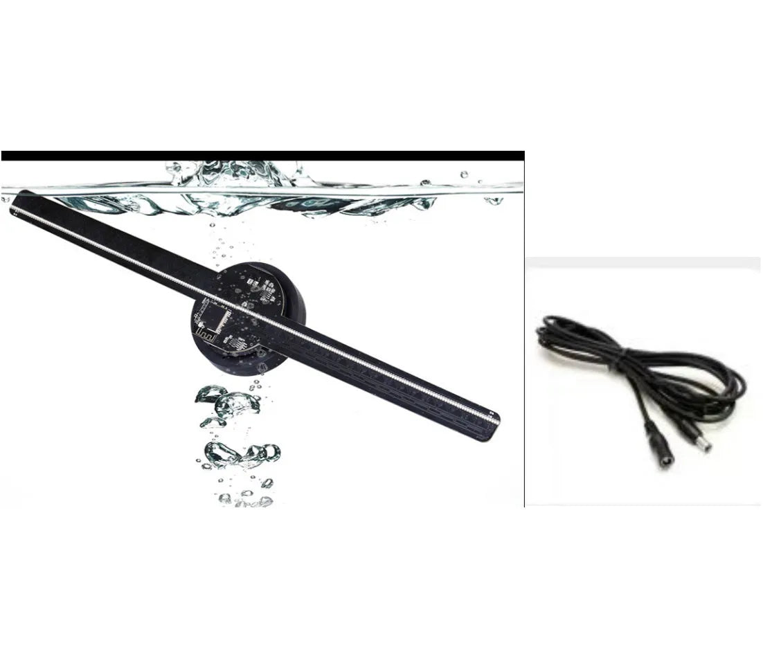 3D holographic advertising machine fan screen with transparent LED display panel