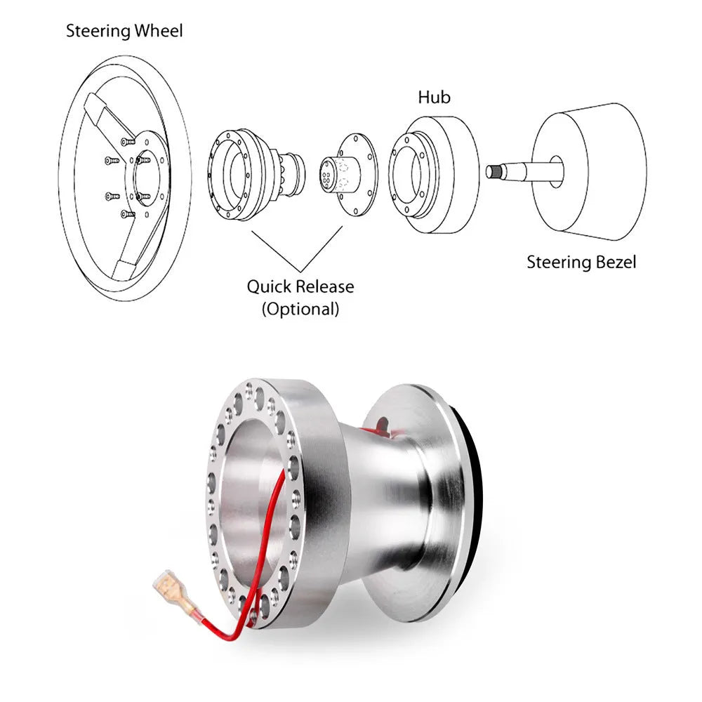 Aluminium alloy steering wheel base connector for Honda Civic EK EG, EG specification car modification part