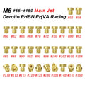 M6 brass carburettor main jet nozzle for Derotto PHBN PHVA with measuring hole sizes 55-150