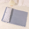 Four sizes of universal pet cushion with grey and yellow colour options showing different dimensions