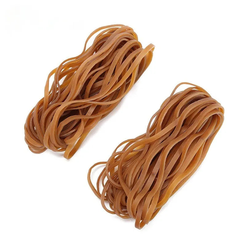 Natural rubber circular exercise bands in a 500g bag for resistance training and physical therapy
