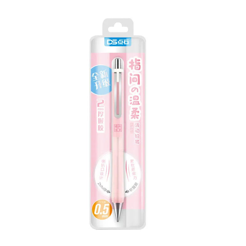 Dianshi 0.5mm plastic mechanical pencil with soft grip on card packing