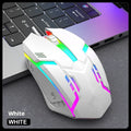 E-sports weighted wired mouse USB laptop game large mouse in black plastic with cable