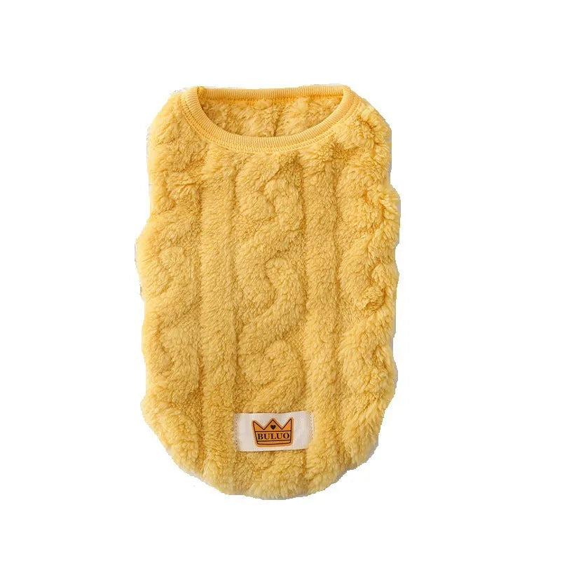 Thermal knitting thickened vest for pets in multiple colours, size XS to XL, front view