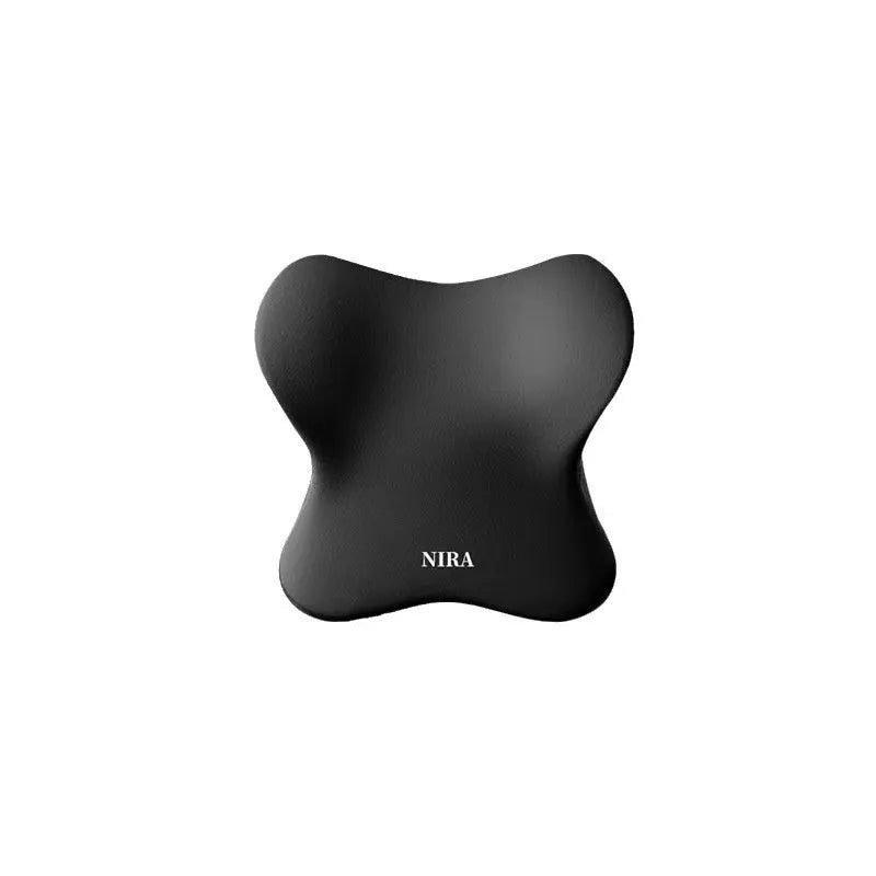 Memory foam headrest and lumbar support cushion set for car, available in black, pink, blue, gray, coffee, dark gray
