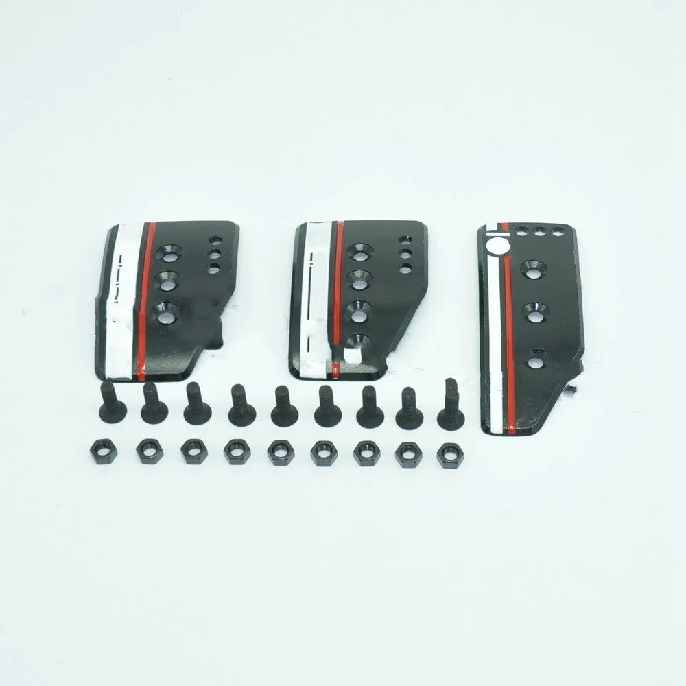 Aluminium alloy manual transmission pedal set with brake, accelerator, and clutch pedals
