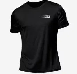 Men's football short sleeve polyester t-shirt in army green with letter pattern, pullover style, front view