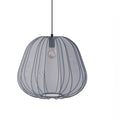 Japanese style branch-design pumpkin ceiling lamp in iron, available in grey-blue or white.
