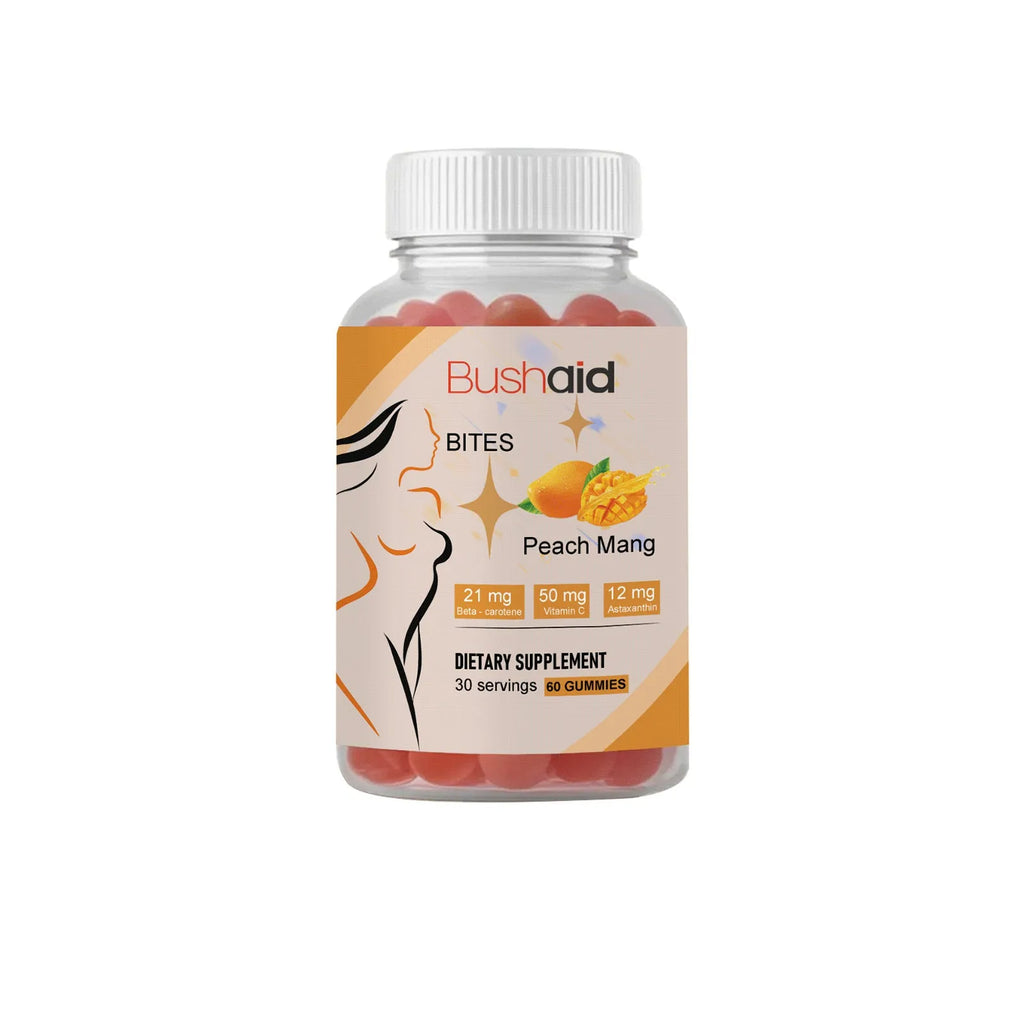 Bushaid Tanning Gummy Candies dietary supplement soft sweets 60 count pack