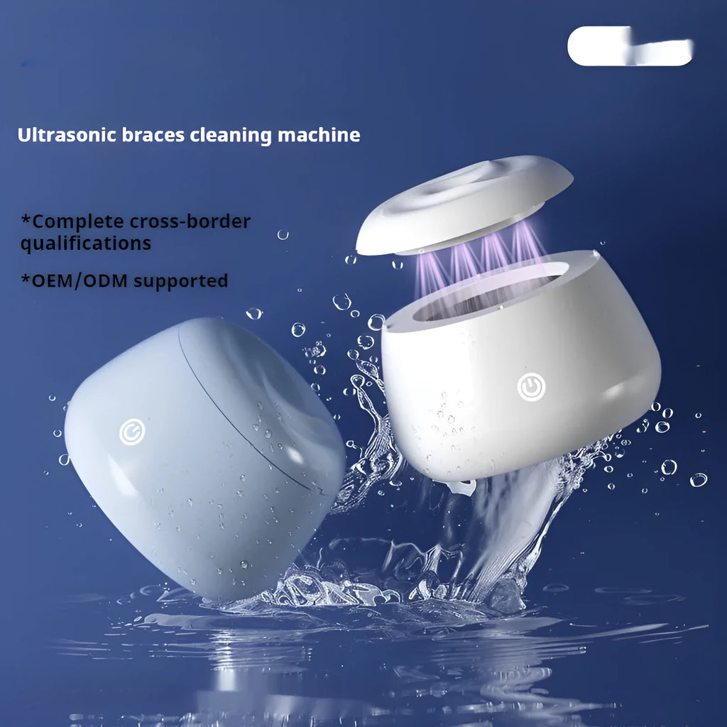 Ultrasonic portable waterproof denture tooth socket washing machine in white