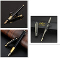 Metal shell ink pen with 0.5mm Yijin nib in red or black colour options for office and student writing