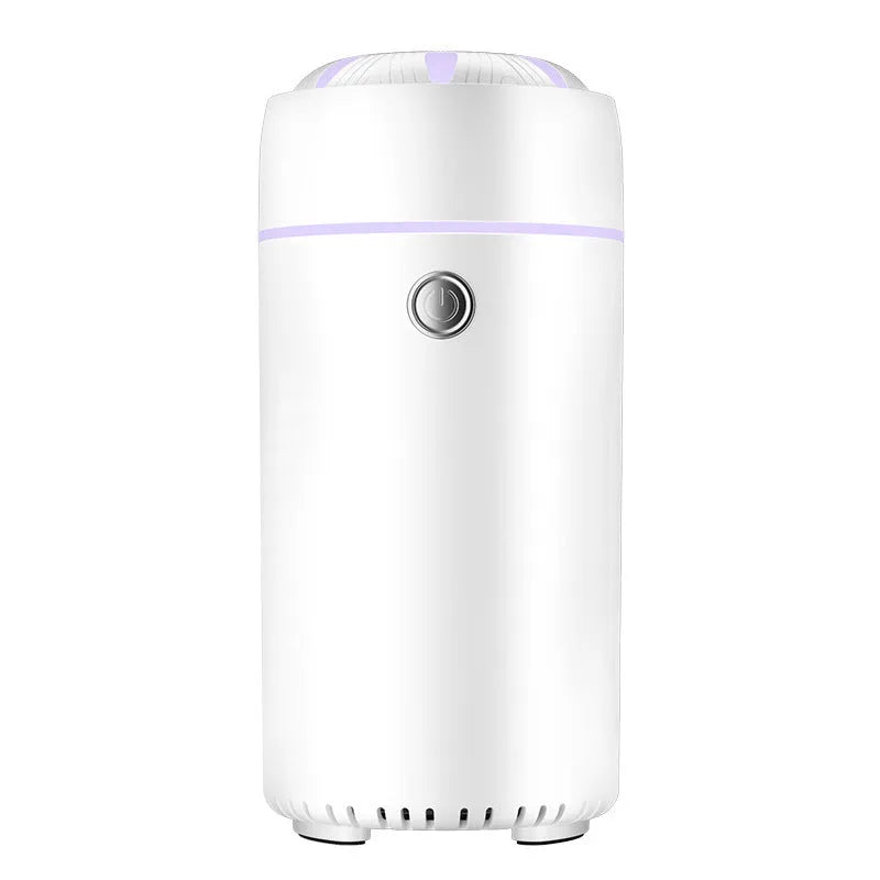 Car aroma diffuser ultrasonic essential oil humidifier USB plastic column 69x69x146mm black colour