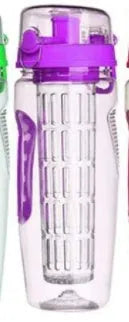 32oz Tritan fruit infuser water bottle with fruit cup and leakproof design