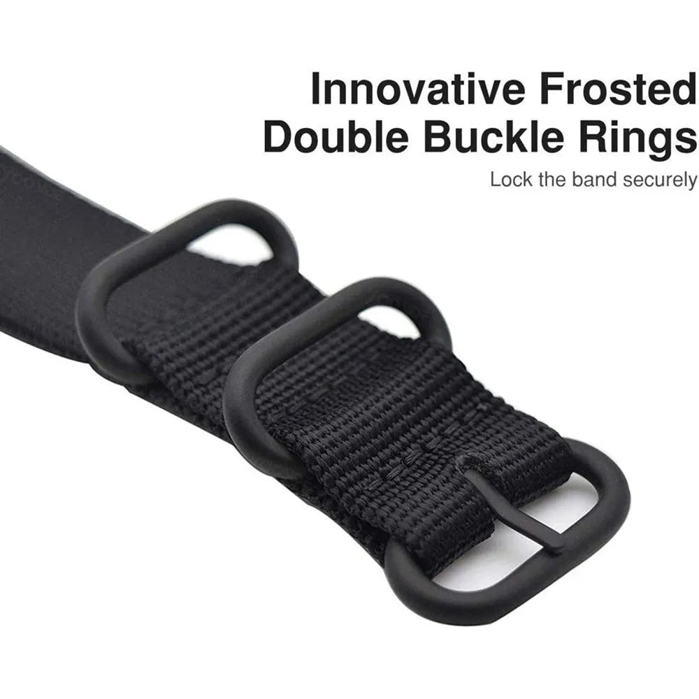 Fitbit Charge nylon replacement strap with three-ring buckle in multiple colour options