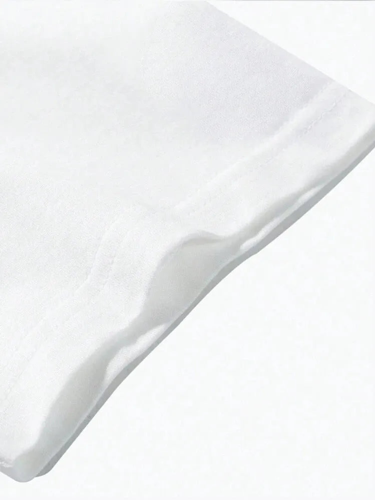 Men's pure cotton casual t-shirt in Japanese retro style showing solid colour design