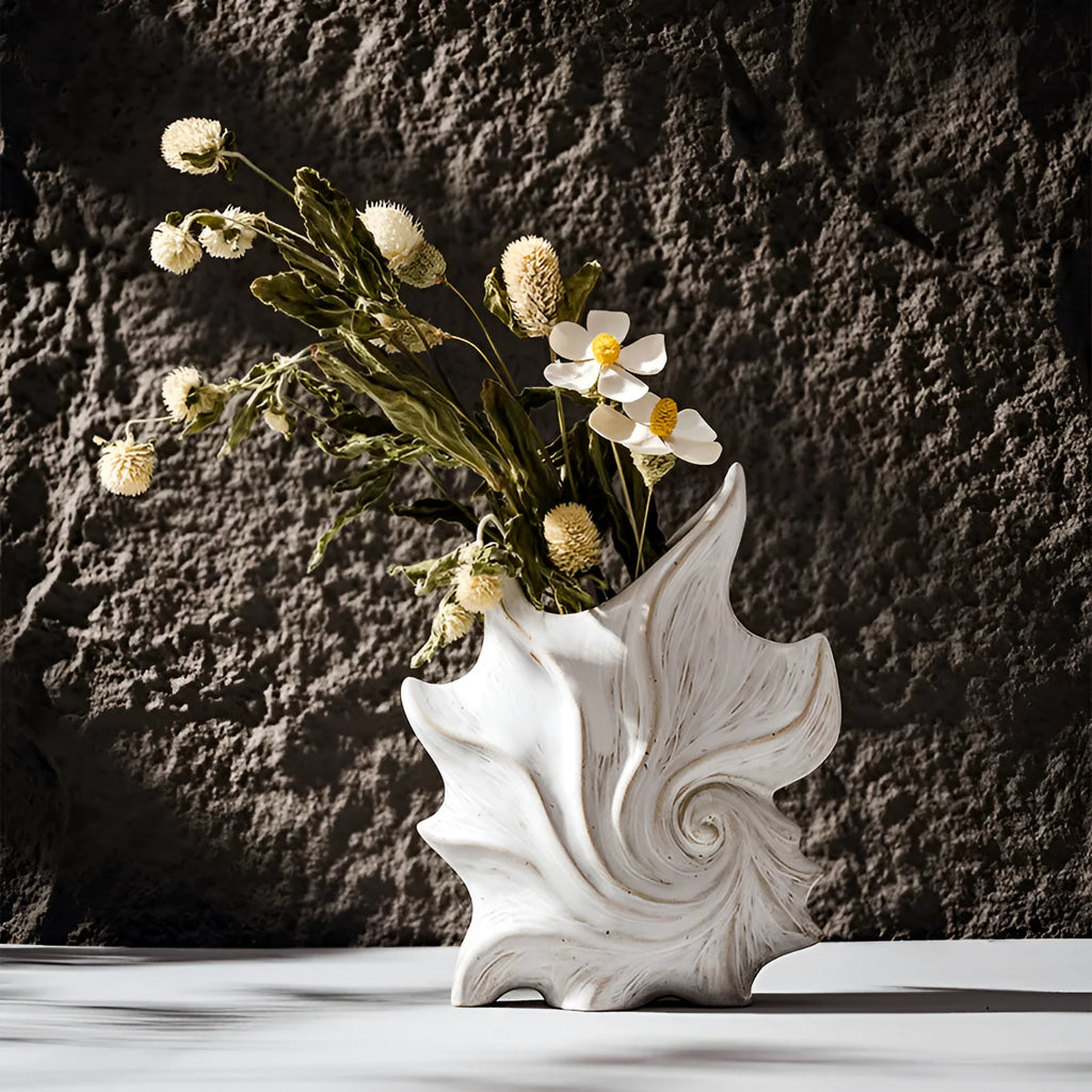 French Art Ceramic Vase with coloured glaze in a European retro creative style.