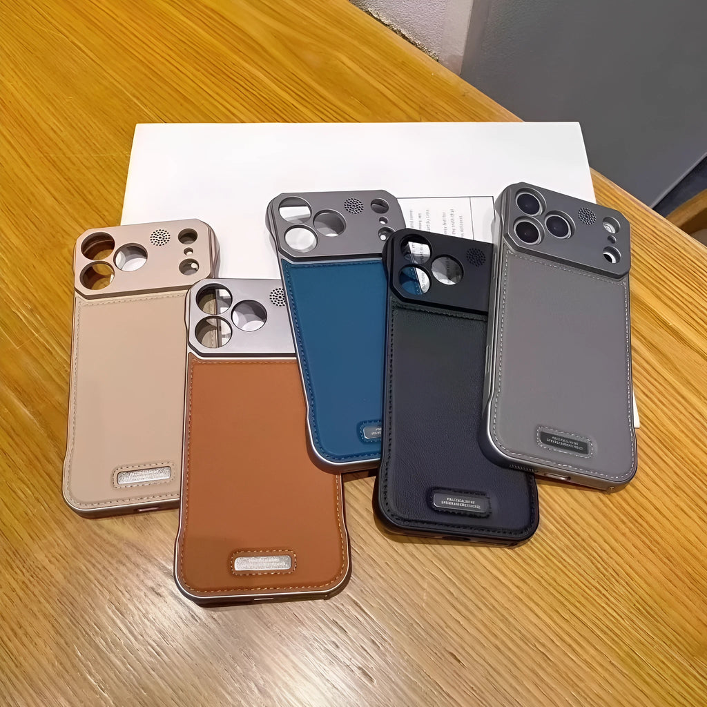 Imitation leather magnetic phone case for iPhone, half-pack design with frosted finish and aromatherapy feature
