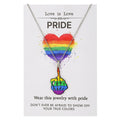 Stainless steel necklace and bracelet with colourful printed friendship inspirational design
