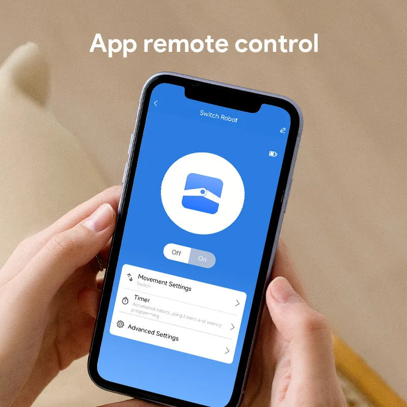 Small white Bluetooth rocker arm finger robot remote control for smart home automation