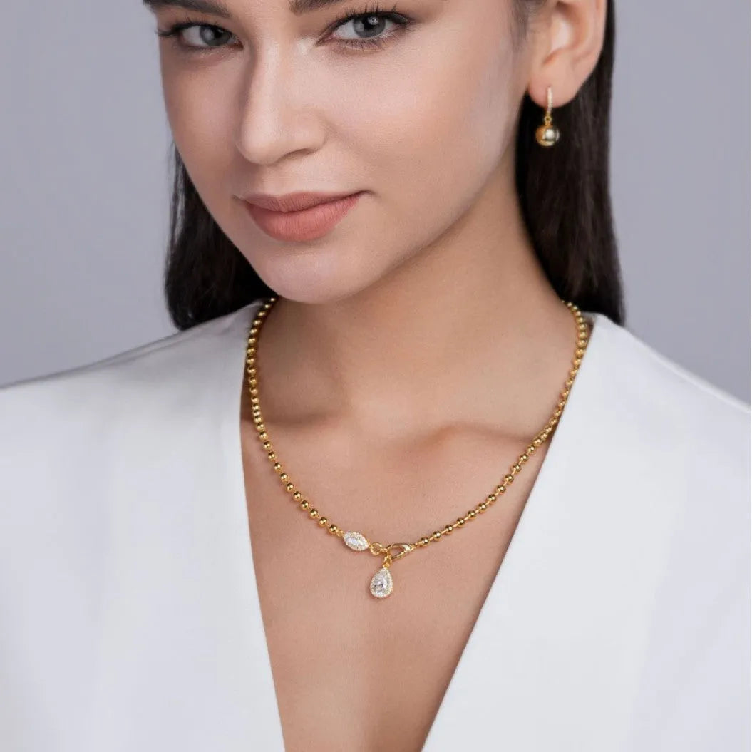 925 sterling silver moissanite necklace for women with adjustable clavicle chain, round geometric pendant, simple high-end style