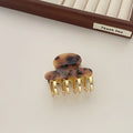 Medium-sized dopamine retro acetate hair clip barrettes with metal grip in four colour variations