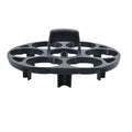 Black plastic egg holder basket with retainer function, dimensions 13.8 x 12.6 x 5.7 cm