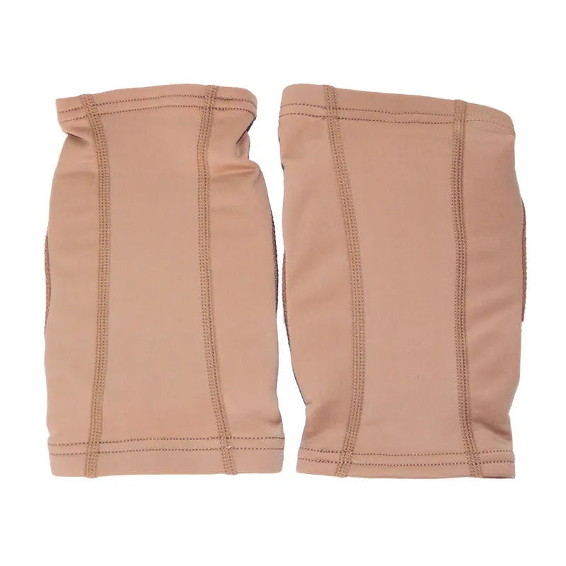Ballet dance knee pads in black and skin colour options with five size choices for knee protection