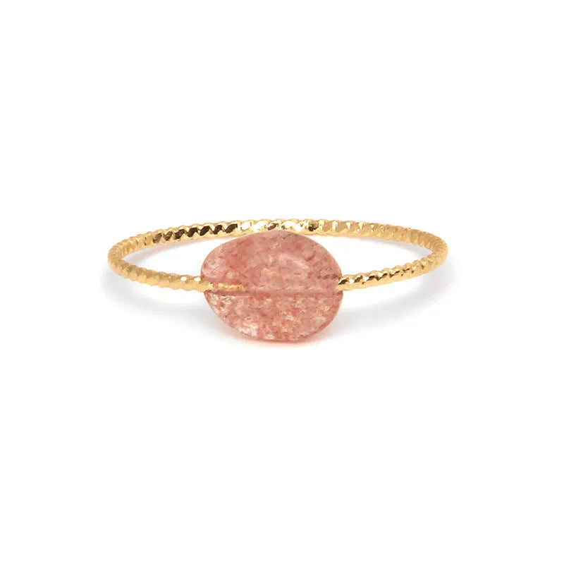 A geometric-shaped agate ring for women in an original design, showcasing natural stone colouration.