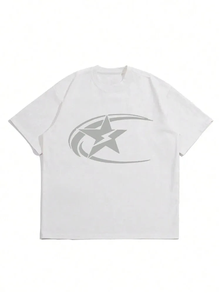 Men's pure cotton casual t-shirt in Japanese retro style showing solid colour design