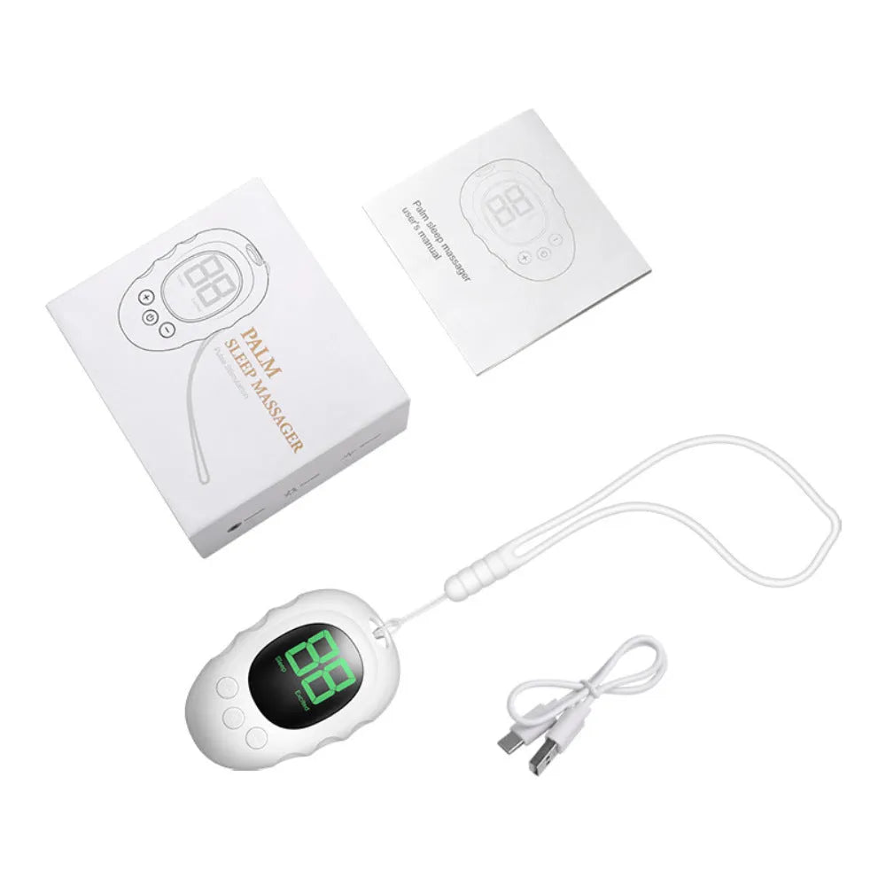 Rechargeable silicone sleep monitor hand grip in white colour with remote control function