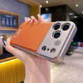Imitation leather magnetic phone case for iPhone, half-pack design with frosted finish and aromatherapy feature