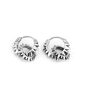 Round stainless steel hoop earrings with polished European retro titanium steel finish