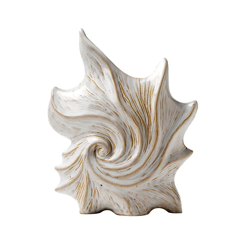 French Art Ceramic Vase with coloured glaze in a European retro creative style.