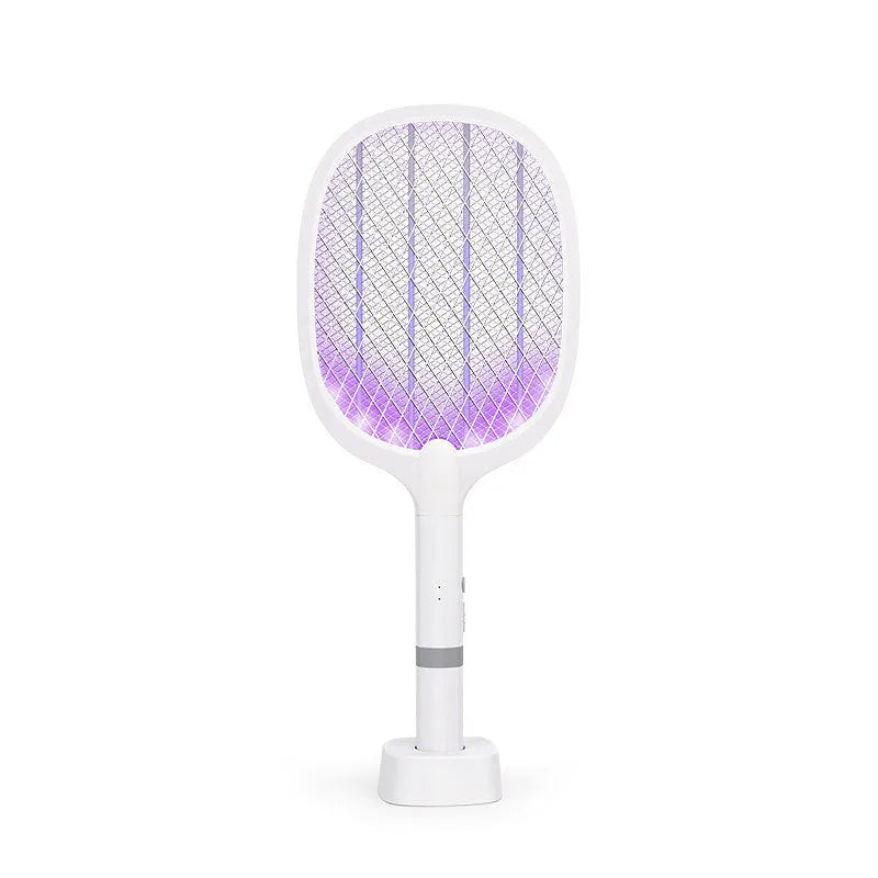 Rechargeable electric mosquito swatter with USB cable for indoor insect control