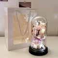 Bionic bouquet artificial flower arrangement in champagne colour with forming process detail